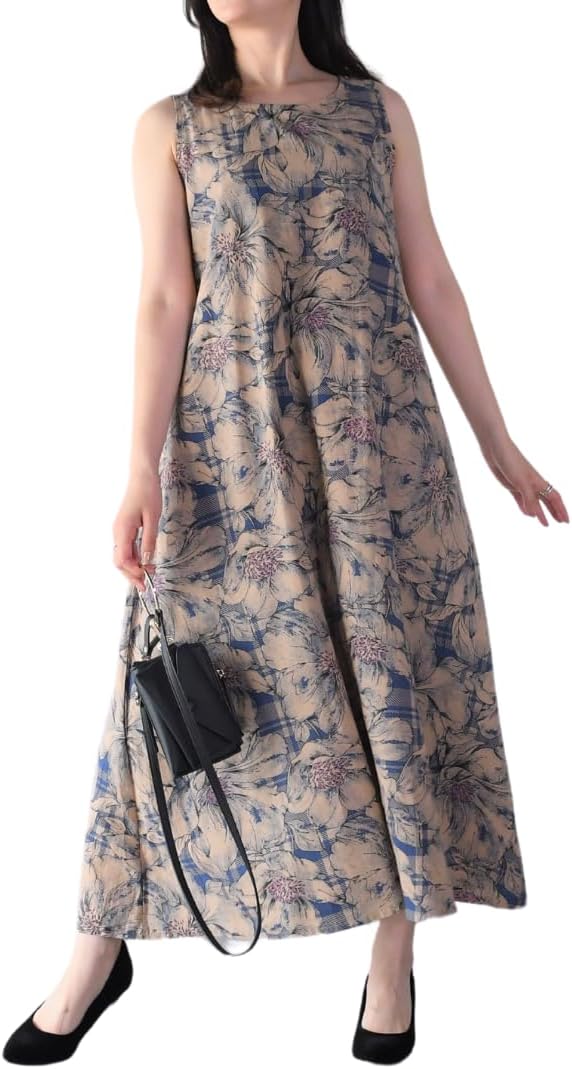 ♡美品♡MARIHA 花柄ノースリーブマキシワンピース Amazon.co.jp: [MafLu.] ロングワンピース マキシ丈 夏